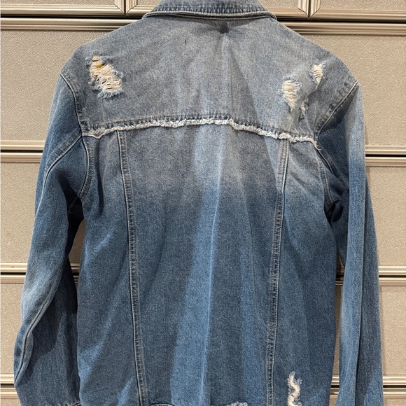 KanCan NWOT Distressed Blue Denim Jacket - Picture 3 of 4